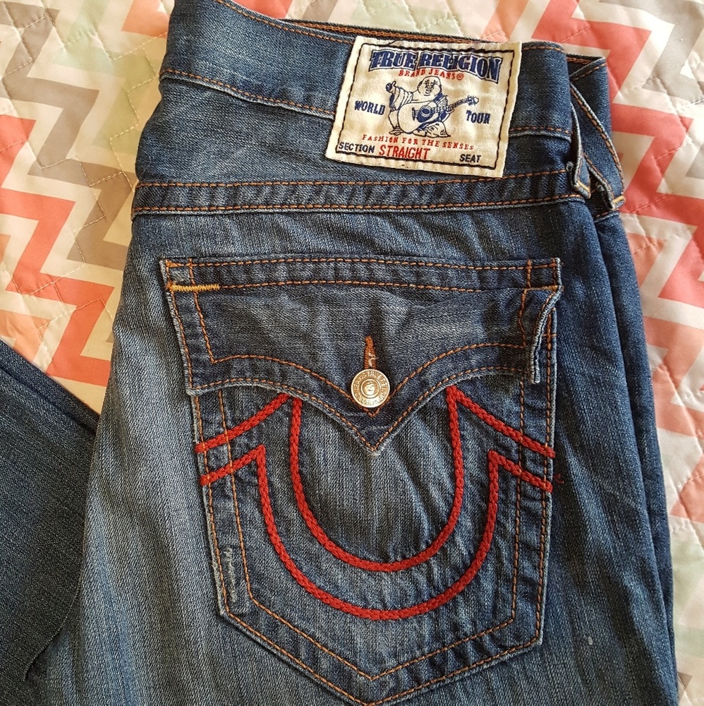 True Religion Mens Jeans 36x32